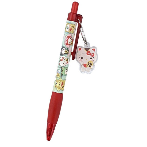 SANRIO Gel Pen Beckoning Cat Hello Kitty with Acrylic Parts Ballpoint Pen