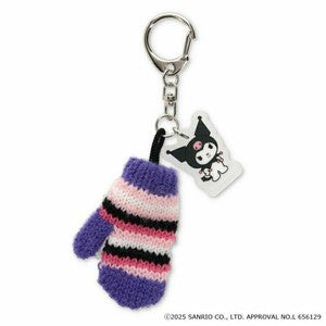 SANRIO C MINIATURE KNIT CHARM MITTEN KUROMI