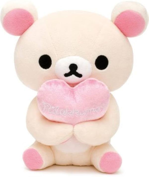 San-x Rilakkuma RK Tabletop Plush Toy (Heart) Korilakkuma
