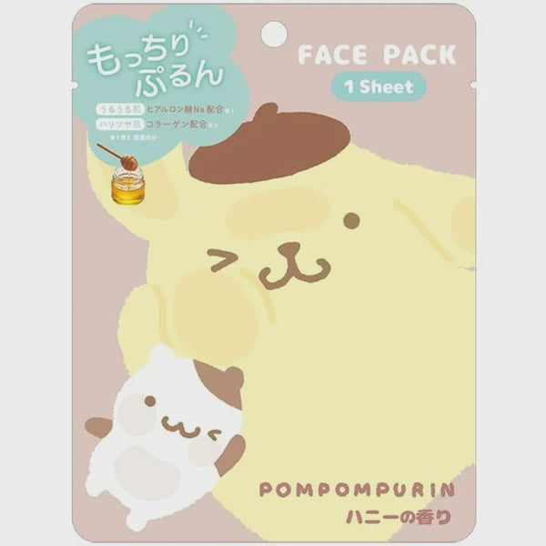 SANRIO FACE PACK POMPOMPURIN HONEY 1 PC