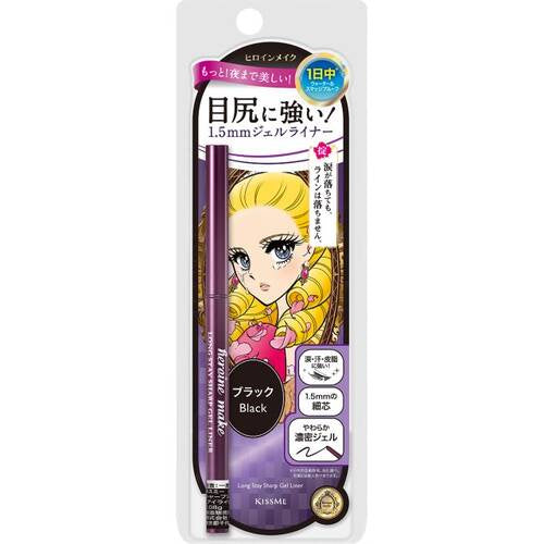 KISS ME HEROINE MAKE LONG STAY SHARP GEL LINER 01 BLACK
