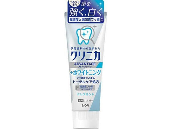 LION CLINICA ADVANTAGE WHITENING CLEAR MINT 130G
