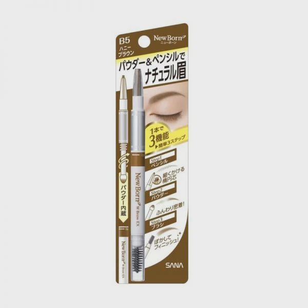 SANA EYEBROW POWDER AND PENCIL HONEY BROWN