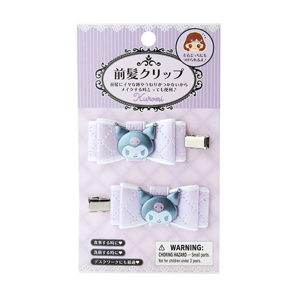 SANRIO KUROMI HAIR CLIP RIBBON 2 PCS