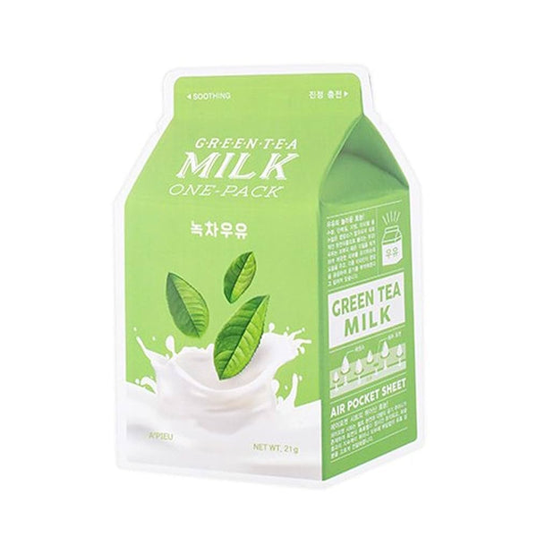 A'PIEU MILK ONE PACK SHEET MASK 1PC  - GREEN TEA