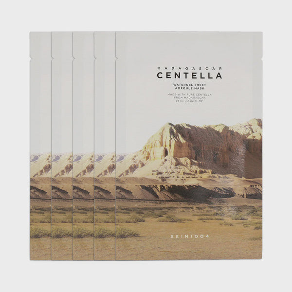 SKIN 1004 MADAGASCAR CENTELLA WATERGEL SHEET AMPOULE MASK 5PCS