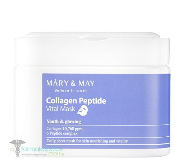 MARY&MAY COLLAGEN PEPTIDE VITAL MASK 30PCS