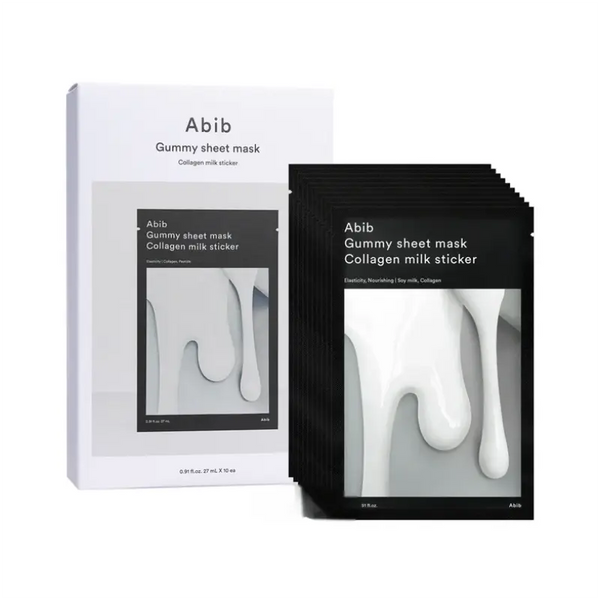 Abib GUMMY SHEET MASK COLLAGEN MILK STICKER 10PCS