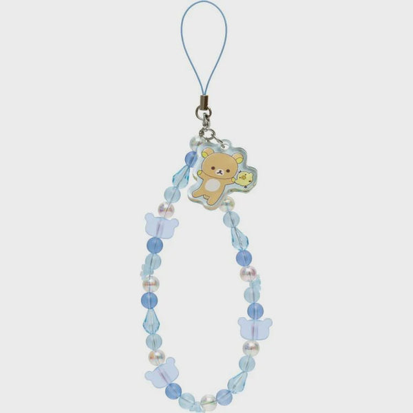 San-X Bead Strap with Mascot - Kiiroitori & Rilakkuma