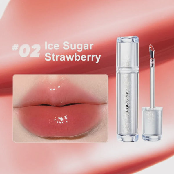 JUDYDOLL ICE WATERY LIP GLOSS 02 ICE SUGAR STRAWBERRY