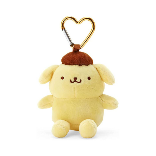 SANRIO POM POM PURIN PLUSH MASCOT HOLDER WITH HEART CARABINER