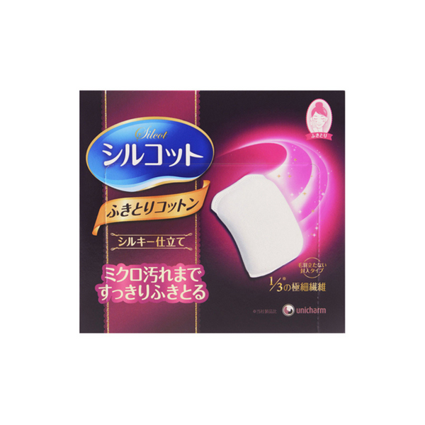 UNICHARM SILCOT SILKY WIPING OFF FACIAL COTTON 32 SHEETS