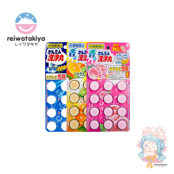 KOBAYASHI EASY DRAIN CLEANING TABLETS 12 TABLETS - 3 SCENTS