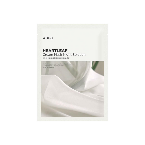 ANUA HEARTLEAF CREAM MASK NIGHT SOLUTION PACK 25ML - 2 SIZES