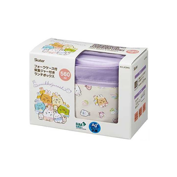SKATER KCLJC6AG-A SANRIO ANTIBACTERIAL INSULATED BENTO BOX SUMIKKO GURASHI 12.0 FL OZ