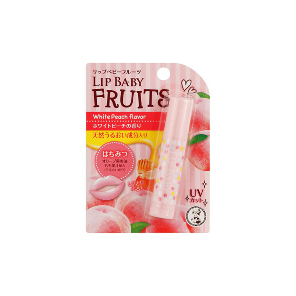 ROHTO MENTHOLATUM LIP BABY FRUITS LIP CREAM WHITE PEACH SCENT 4.5G