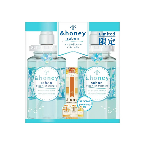 & HONEY SABON DEEP MOIST LIMITED PAIR SET 440ML +445 G