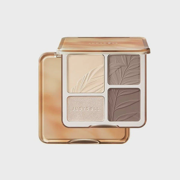 JUDYDOLL 2 IN 1 HIGHLIGHTER CONTOUR PALETTE 02 WOOD 9G