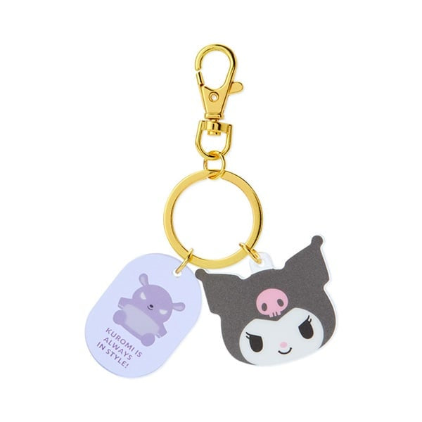 SANRIO Acrylic Face Shaped Keychain - Kuromi
