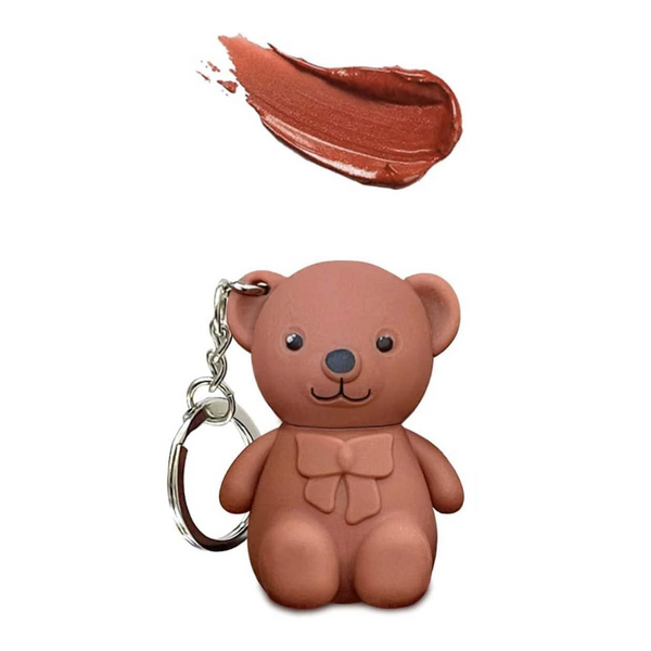 ART VALUE CUTE BEAR KEYCHAIN VELVET LIP MUD - 5 COLOURS