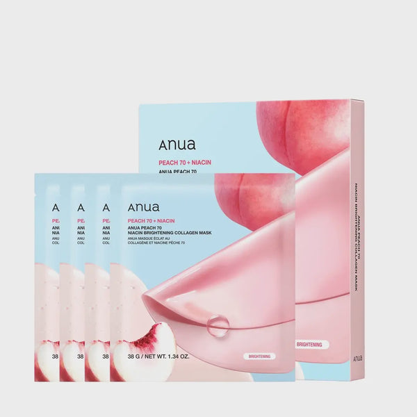 Anua PEACH 70 NIACIN BRIGHTENING COLLAGEN MASK 4PCS