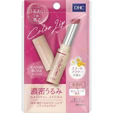 DHC RICH MOISTURE COLOR LIP NATURAL AROMA CASSIS ROSE SWEET FLOWER SCENT (1.5G)