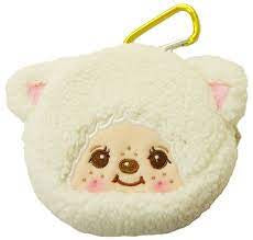 MONCHICHI MINI POUCH WITH CARABINER - WHITE