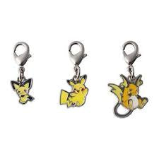 Pokemon Center Original National Pokedex Metal Charm 172- 025- 026