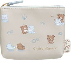 SAN-X POUCH & TISSUE CASE RILAKKUMA AOKOGU SLEEPOVER BEIGE BLUE