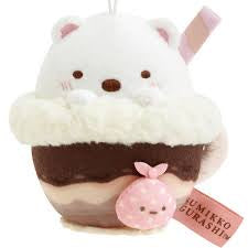 SAN-X Sumikko Gurashi Shirokuma Bear Plush Keychain Chocolate Fair