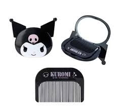 SANRIO KUROMI TABLE TOP MOUNT FACE MIRROR & COMB SET