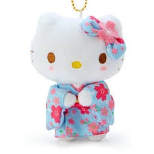 Sanrio Mascot Holder - Hello Kitty : Sakura Kimono Light Blue