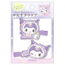 Sanrio Rubber Hair Clip Set - Kuromi