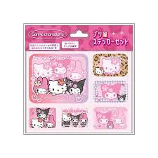 Sanrio Puri-style Sticker Set Pink