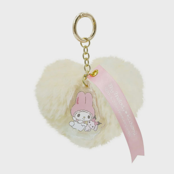 SANRIO My Melody 50th & Kuromi 20th Fur Charm White Angel