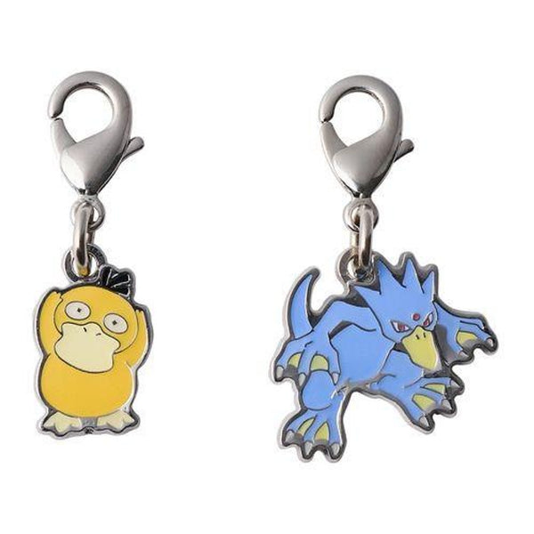 Pokemon Center Original National Pokedex Metal Charm 054- 055 Psyduck Golduck