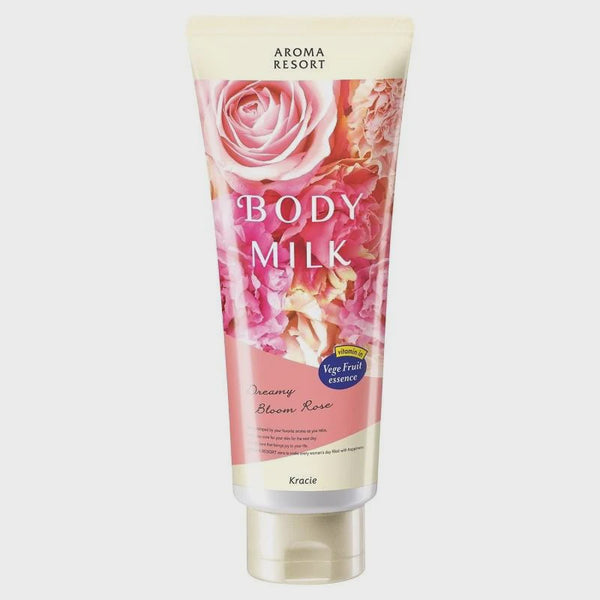 KRACIE AROMA RESORT BODY MILK BLOOM ROSE 170G