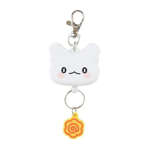 SANRIO REEL KEYCHAIN HANAMARU OBAKE FACE DESIGN