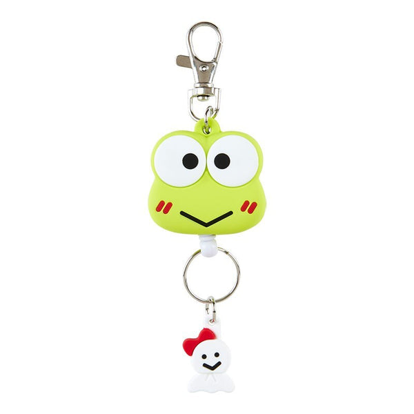 Sanrio Reel Keychain Kero Kero Keroppi Face Design