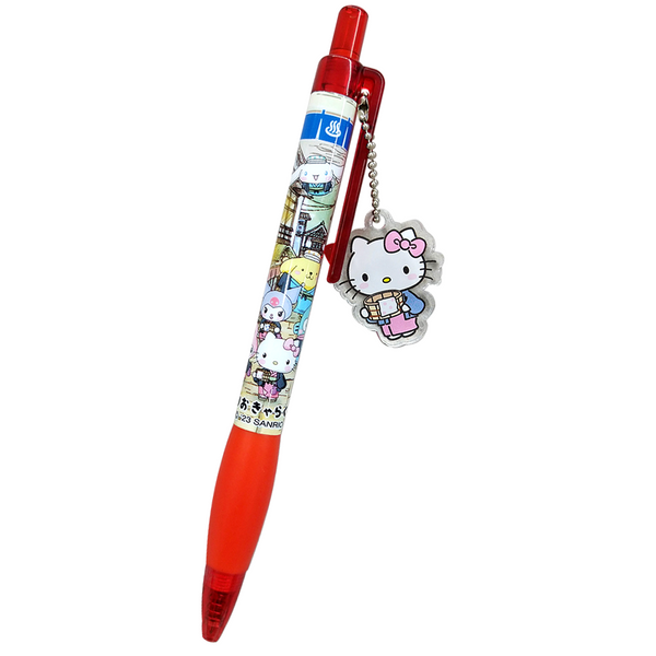 Gel Pen Beckoning Cat Hello Kitty with Acrylic Parts Ballpoint Pen