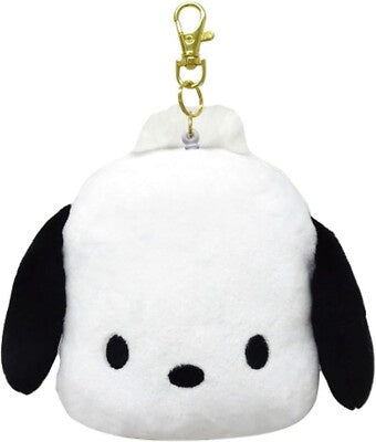 Sanrio Face Pass Case Coin Case with Reel - Pochacco