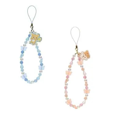 San-X Bead Strap with Mascot - Kiiroitori & Rilakkuma