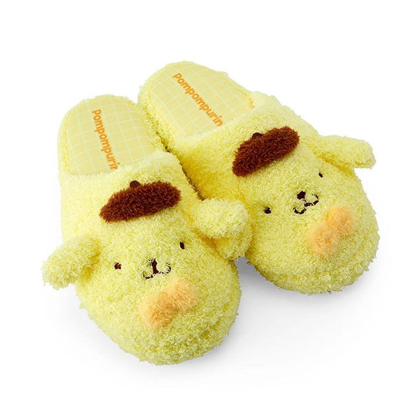 SANRIO POMPOM PURIN FACE-SHAPED SLIPPERS 25CM