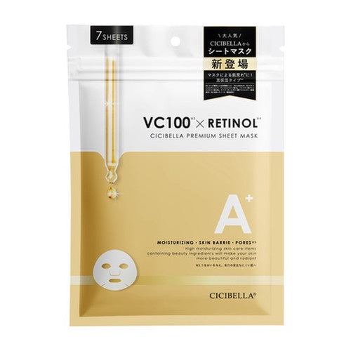 CICIBELLA FACE SHEET MASK VC100 X RETINOL 7 PCS