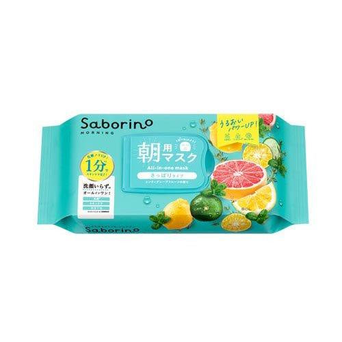 BCL SABORINO MORNING FACIAL SHEET MASK MINTY GRAPEFRUIT 32 PCS
