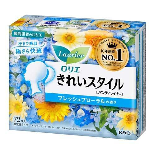 KAO Laurier Pantyliner Beauty Style, Fresh Floral Fragrance 72pcs