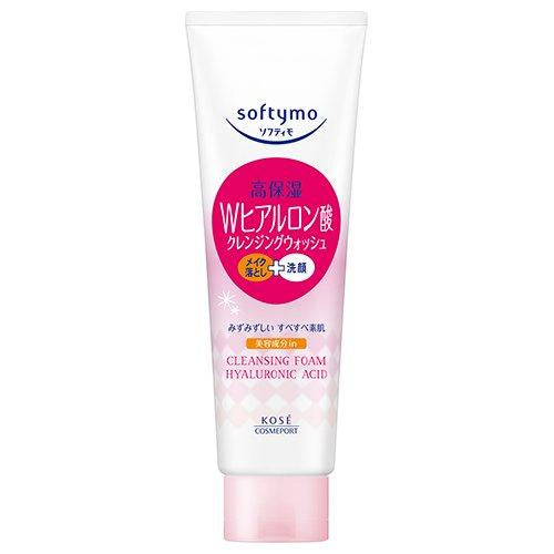 KOSE SOFTYMO HYALURONIC ACID HIGH MOISTURIZING MAKEUP REMOVER FACIAL CLEANSER PINK 190G