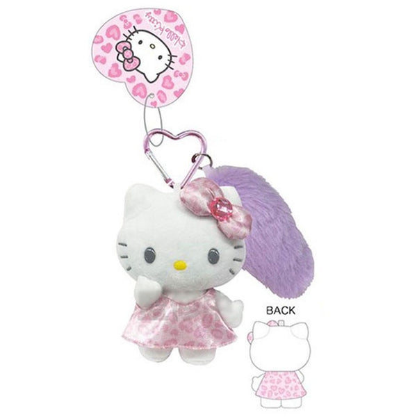 SANRIO Hello Kitty Tail-Moisturizing Mascot Key Holder Leopard (Pink)